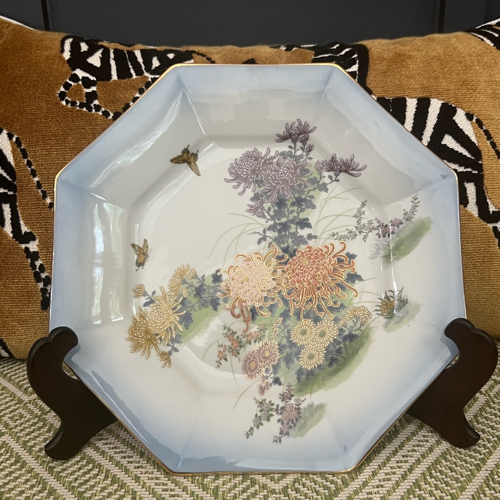 Vintage Yamaji Japanese Octagonal Decorative Plate